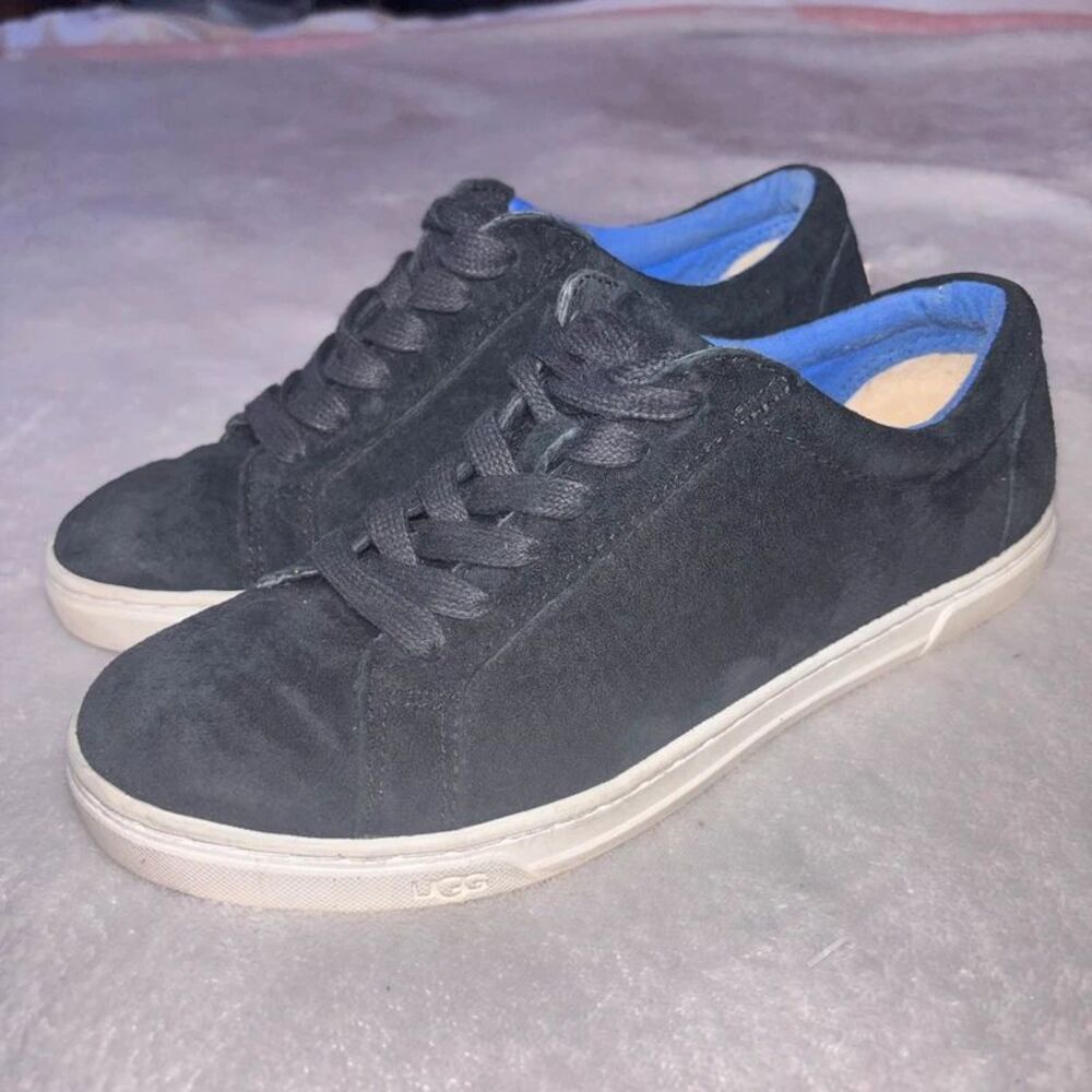 UGG Karine Women's Black Suede Low Top Lace Up Tennis Shoes Sneakers Shoes size6